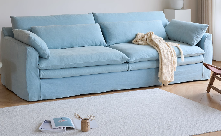 什么樣的沙發(fā)坐著最舒服，樸琢沙發(fā)輕薄扶手設(shè)計，白鵝絨+新雪麗棉-第1張圖片-文巢好物