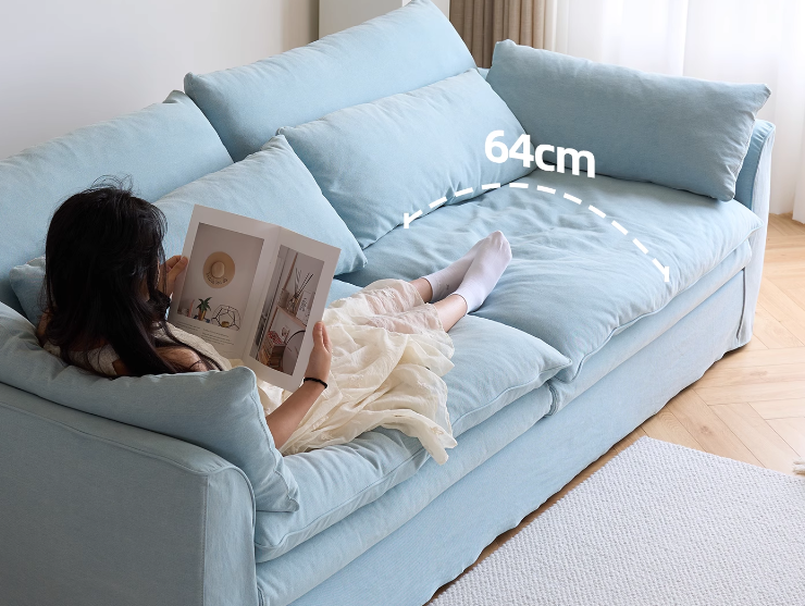 什么樣的沙發(fā)坐著最舒服，樸琢沙發(fā)輕薄扶手設(shè)計，白鵝絨+新雪麗棉-第3張圖片-文巢好物