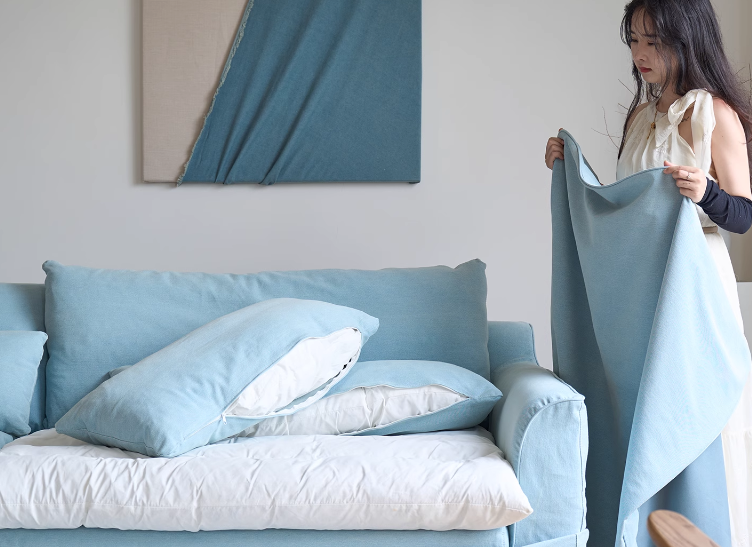 什么樣的沙發(fā)坐著最舒服，樸琢沙發(fā)輕薄扶手設(shè)計，白鵝絨+新雪麗棉-第10張圖片-文巢好物